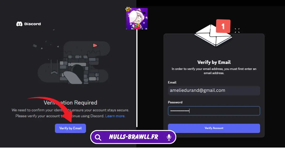 Nulls Brawl Discord Lien du serveur Invite 3 Vérification de l'adresse électronique